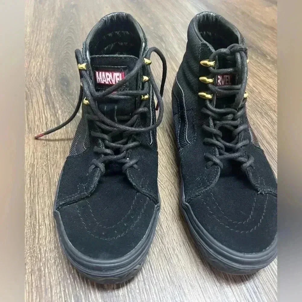 Vans Marvel Black Panther skateboard shoes high top Black Women's 6.5 Men’s‎ 5